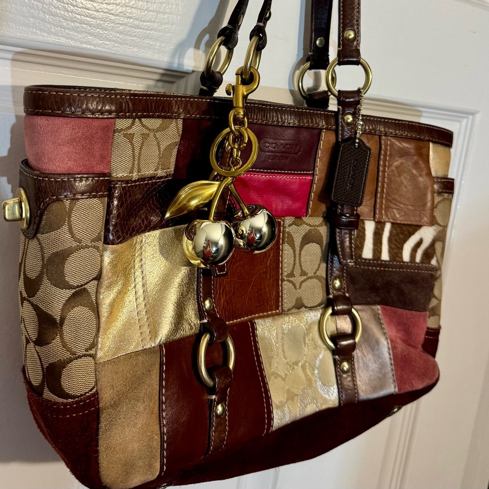Vintage 2006 Coach Eva Patchwork Leather Tote Shoulder Bag Rare - Picture 16 of 16